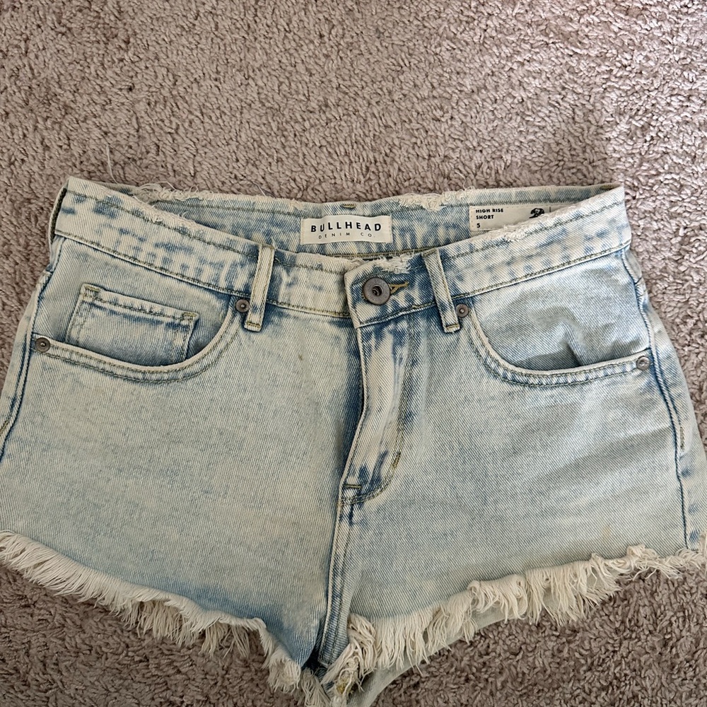 Pacsun Bullhead Women's Light Blue Denim High Rise Shorts
